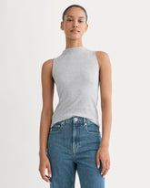 womens-supima-micro-rib-funnel-neck-tank-classic-heather-grey | primary