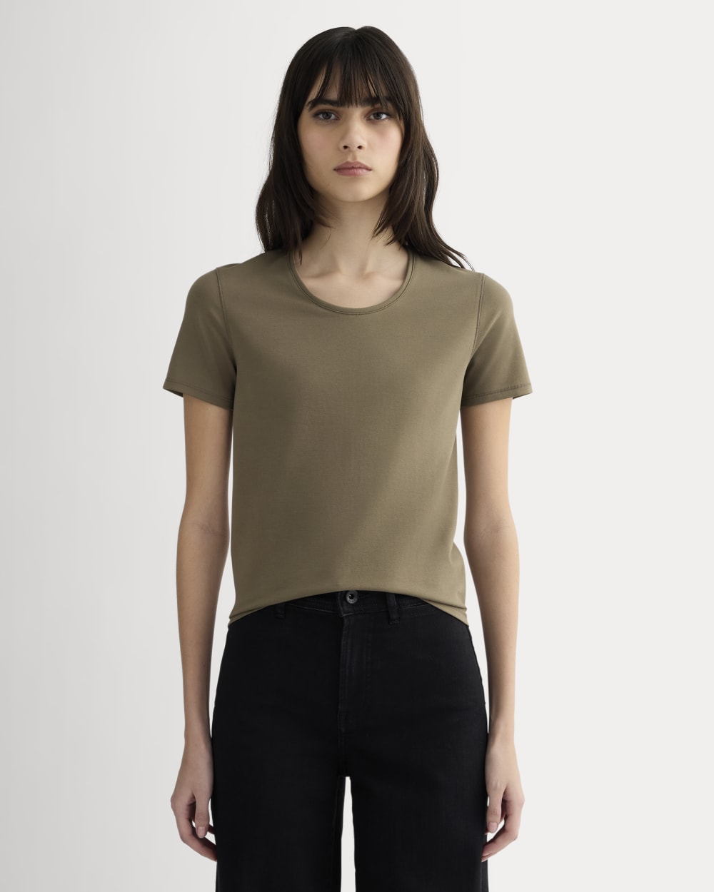 womens-supima-form-ss-crewneck-tee-deep-taupe | primary