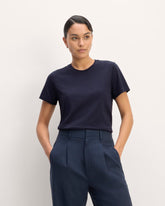 womens-organic-cotton-slim-crew-tee-navy | primary