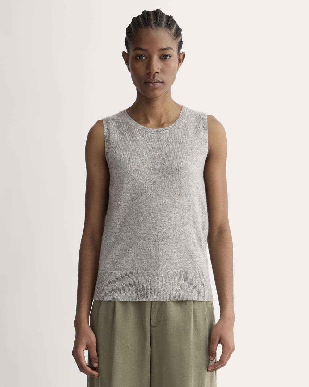 womens-cashmere-classic-sweater-tank-heather-grey | primary