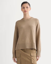 womens-organic-cotton-crew-sweater-dark-heathered-camel | primary