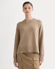 womens-organic-cotton-crew-sweater-dark-heathered-camel | primary