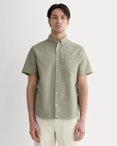 mens-organic-short-sleeve-oxford-shirt-sage-green | primary