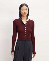 womens-ribbed-cropped-cardigan-burgundy | primary