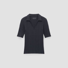 womens-riib-soft-knit-open-collar-polo-navy | alt