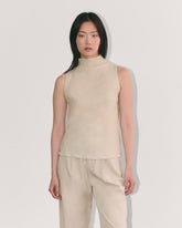 womens-crinkle-tank-sandshell | primary