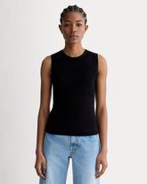 womens-ultrafine-merino-ribbed-shell-tank-black | primary