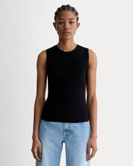 womens-ultrafine-merino-ribbed-shell-tank-black | primary