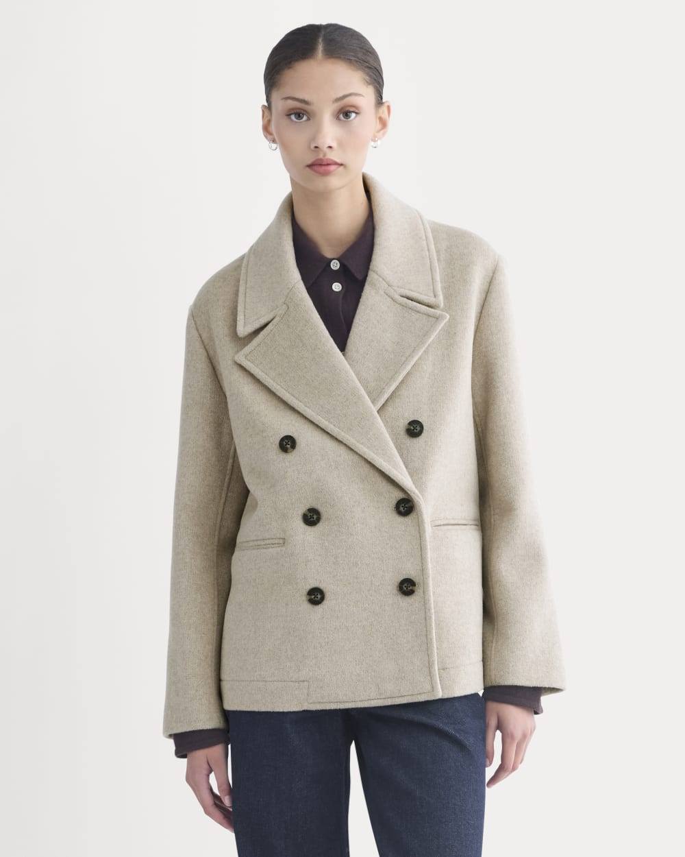 womens-rewool-short-peacoat-heather-wheat | primary
