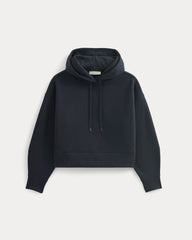 womens-cropped-luxe-fleece-hoodie-navy | alt