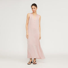 womens-satin-v-neck-maxi-dress-petal-pink | primary