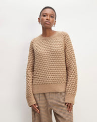 womens-cloud-oversized-textured-crew-tigers-eye-brown | primary