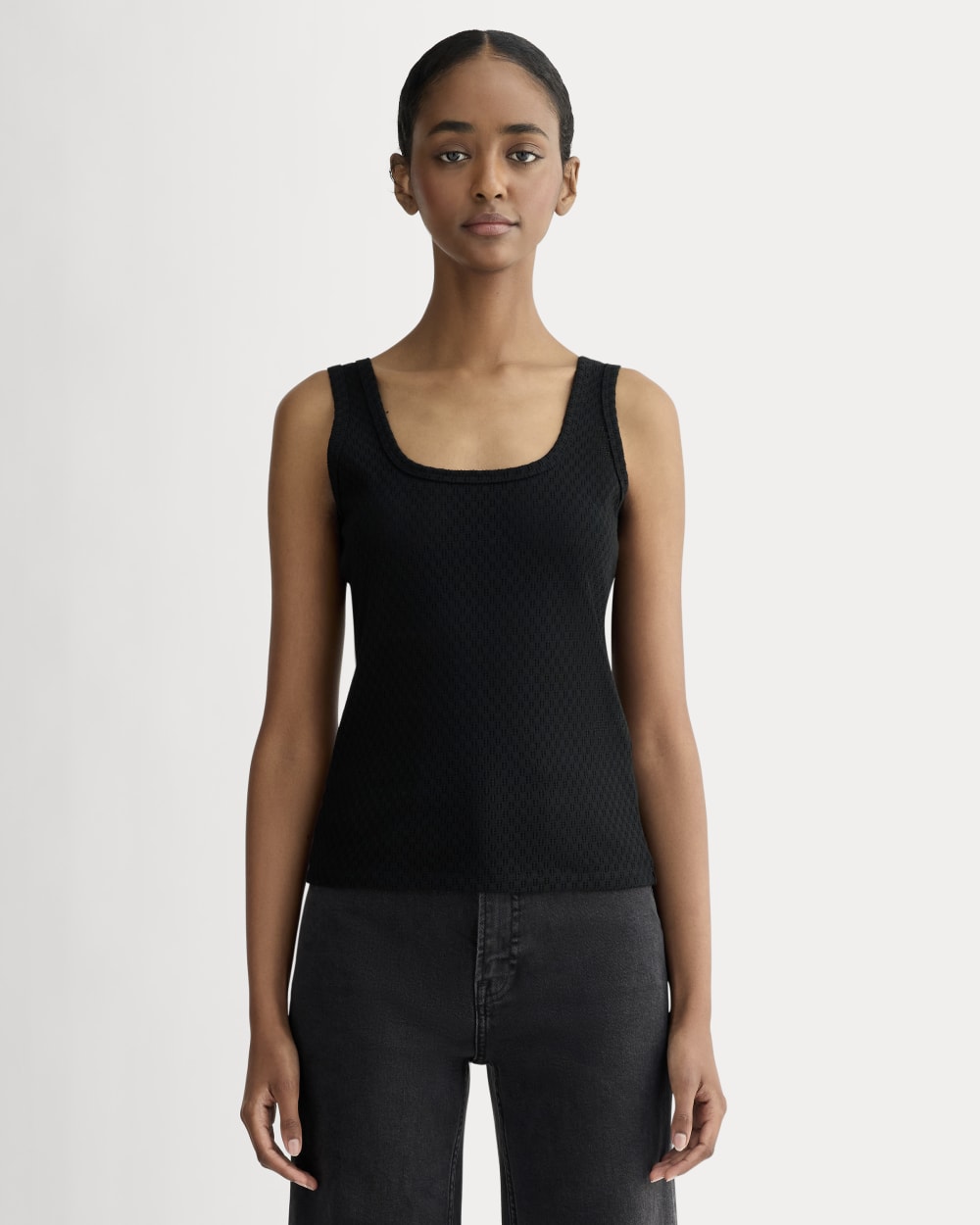 womens-pointelle-cami-black | primary