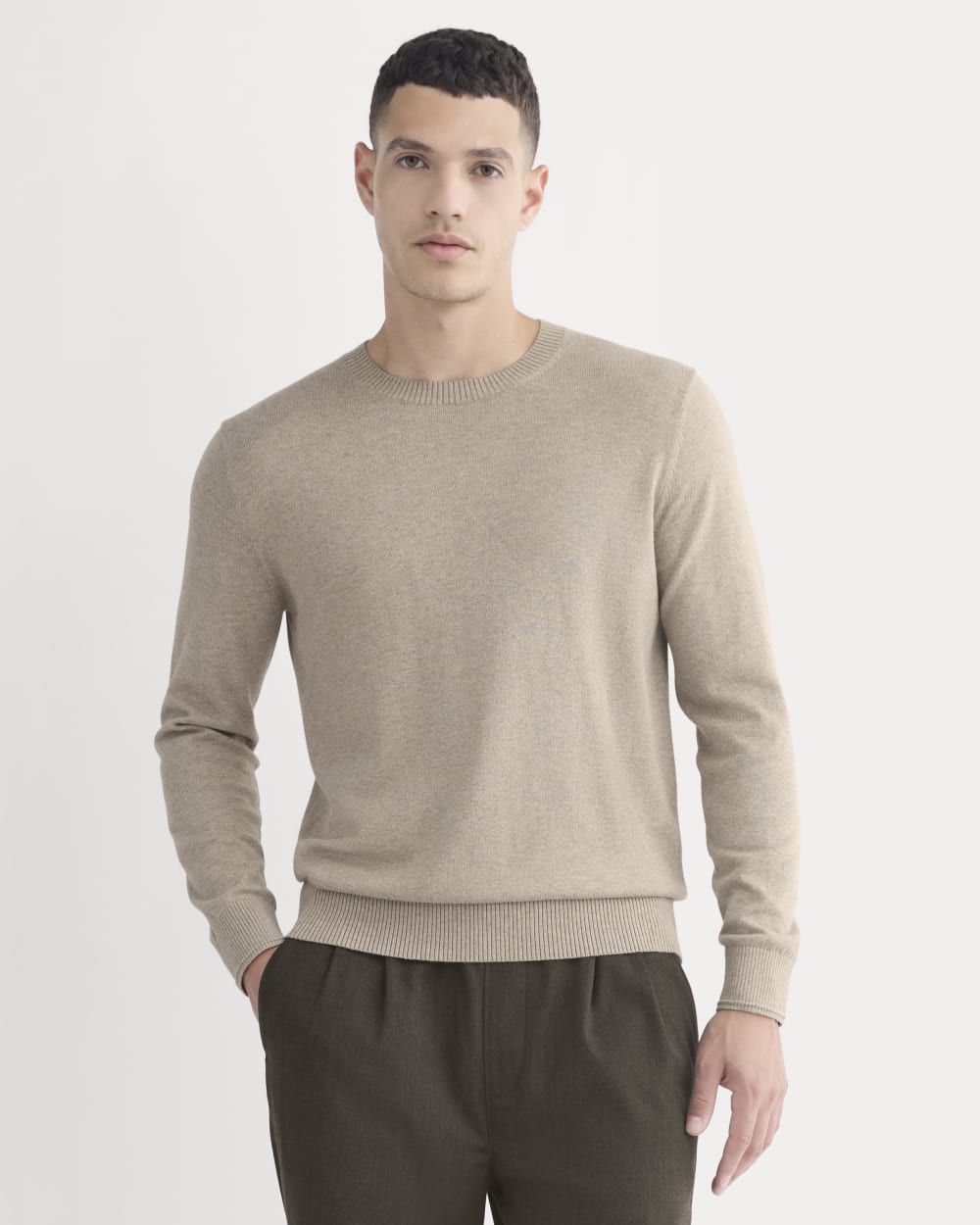 mens-no-sweat-cotton-sweater-heather-oatmeal | primary