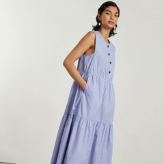 womens-tiered-midi-dress-white-blue