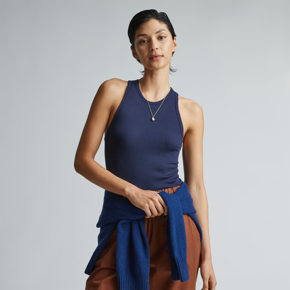 womens-supima-micro-rib-racerback-tank-navy | primary