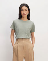 womens-organic-cotton-box-cut-pocket-tee-sage-green | primary