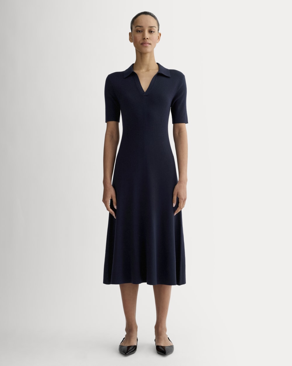 womens-knit-polo-dress-navy | primary