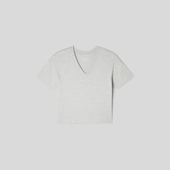 womens-organic-ctn-boxy-v-tee-heathered-grey | alt
