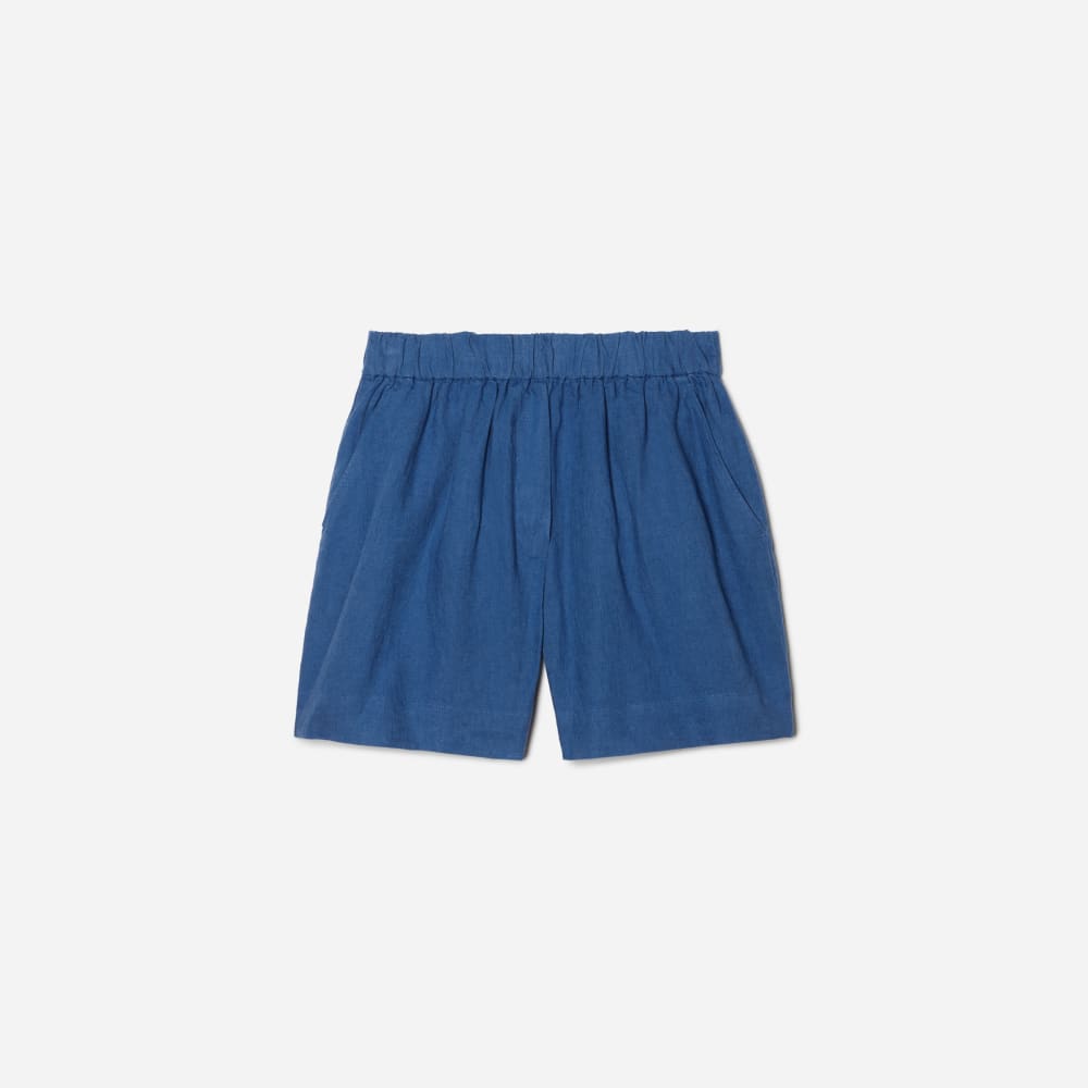 womens-linen-boxer-short-deep-blue | alt