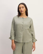 womens-linen-popover-shirt-sage-green | primary