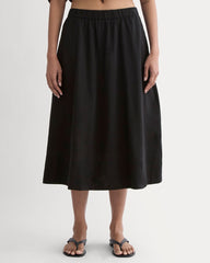 womens-gauze-tiered-skirt-black