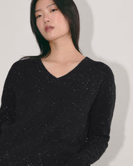 womens-v-neck-sweater-plush-cotton-black-confetti