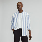 mens-organic-oxford-shirt-mazarine-blue-bone | primary