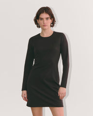 womens-form-mini-long-sleeve-dress-black | primary