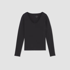 womens-supima-stretch-ballet-neck-tee-black | alt