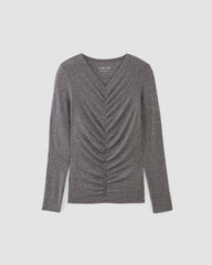 womens-merino-tencel-relaxed-v-neck-heather-charcoal | alt