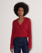womens-oversized-polo-sweater-alpaca-berry-red | primary