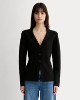 womens-knit-blazer-black | primary