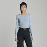 womens-supima-rib-long-sleeve-crew-mist | primary