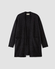 womens-cozy-stretch-long-cardigan-charcoal | alt