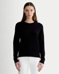 womens-cashmere-classic-crew-sweater-black | primary
