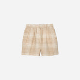 womens-linen-boxer-short-iced-coffee-grid | alt