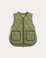 womens-renew-quilted-vest-lichen-green | alt