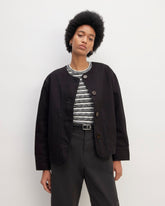 womens-denim-barrel-jacket-black | primary