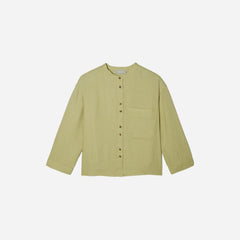 womens-linen-billow-blouse-leek | alt