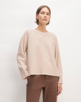 womens-merino-wool-crewneck-pale-pink-white | primary