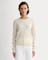 womens-cashmere-classic-crew-sweater-bone | primary