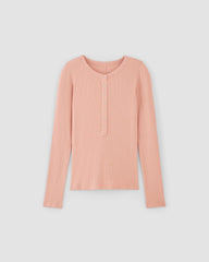 womens-pima-rib-long-sleeve-henley-blush-pink | alt
