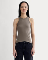 womens-shimmy-cutaway-tank-taupe | primary