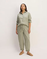 womens-linen-pull-on-barrel-pant-sage-green | primary