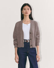 womens-alpaca-boxy-v-cardigan-taupe-melange | primary