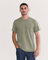 mens-premium-weight-pocket-tee-heather-sage-green | primary