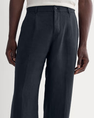 mens-linen-pleated-trouser-navy