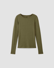 womens-supima-rib-long-sleeve-crew-kalamata | alt