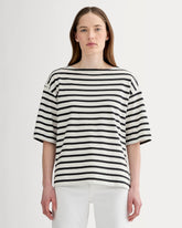 womens-mariner-oversized-tee-bone-black | primary